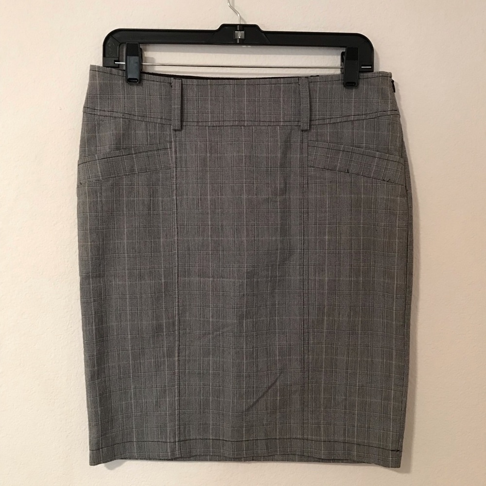 Y2k Heart Soul Gray Plaid Pencil Skirt